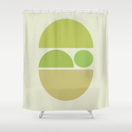 Sleeping Zen Baby - Calm Abstract - Pale Natural Greens Shower Curtain