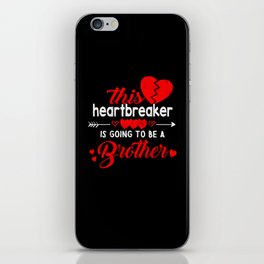 Brother Bro Baby Reveal Hearts Day Valentines Day iPhone Skin