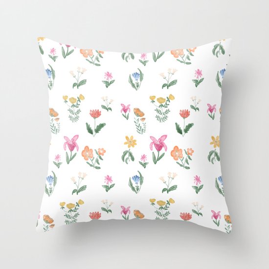 Spring Garden Throw Pillow by Chotnelle Society6