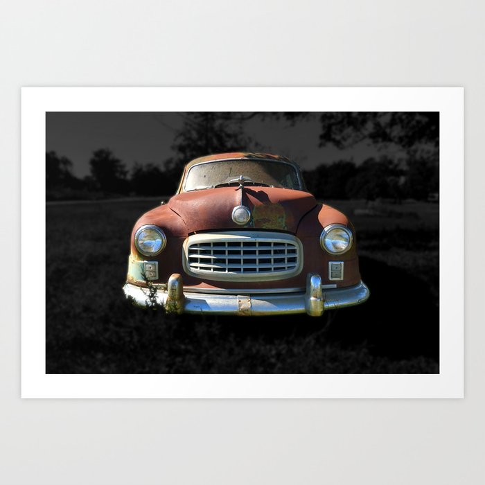 Photo: Abandoned Nash Airflyte (vintage car photograph, Texas) Art Print