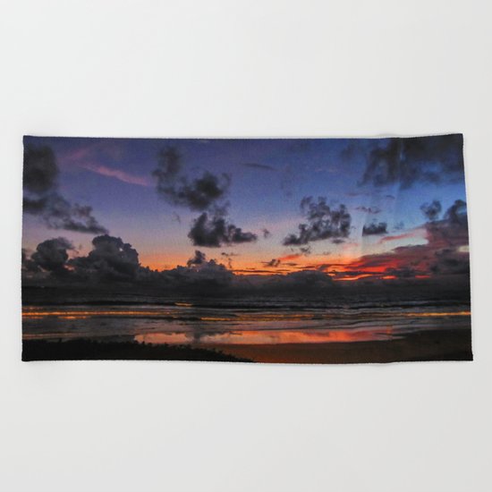 Beach Sunset - Painted Effect Beach Towel
