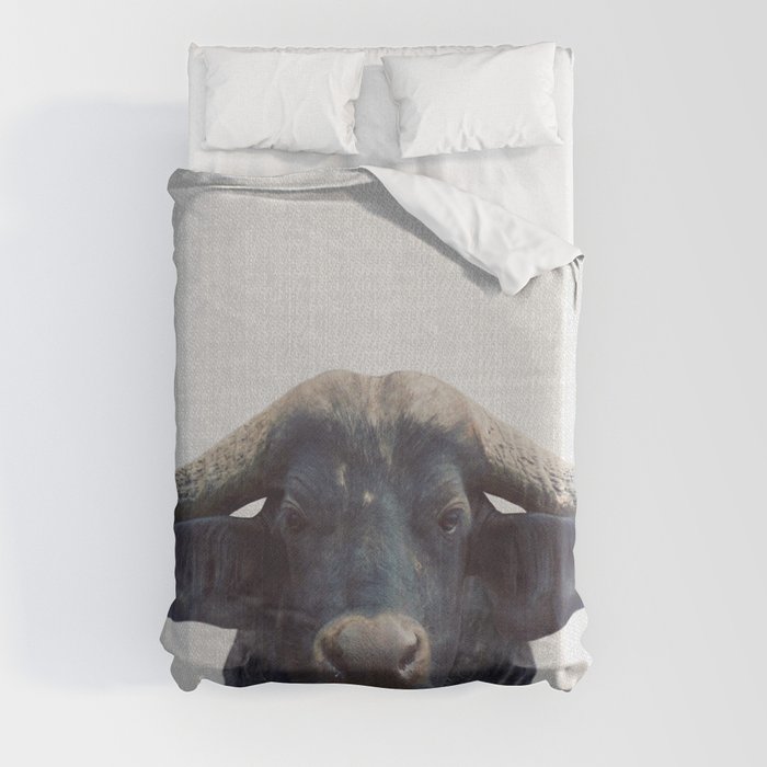 African Buffalo - Colorful Duvet Cover