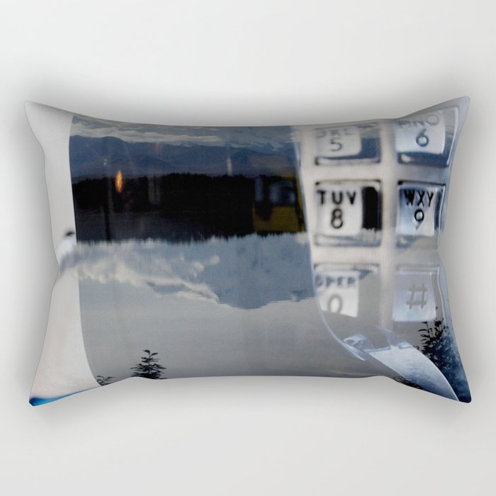 The Mountains are Calling (Literally) Rectangular Pillow