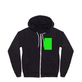 From The Crayon Box – Electric Lime - Bright Green - Neon Green Solid Color Zip Hoodie