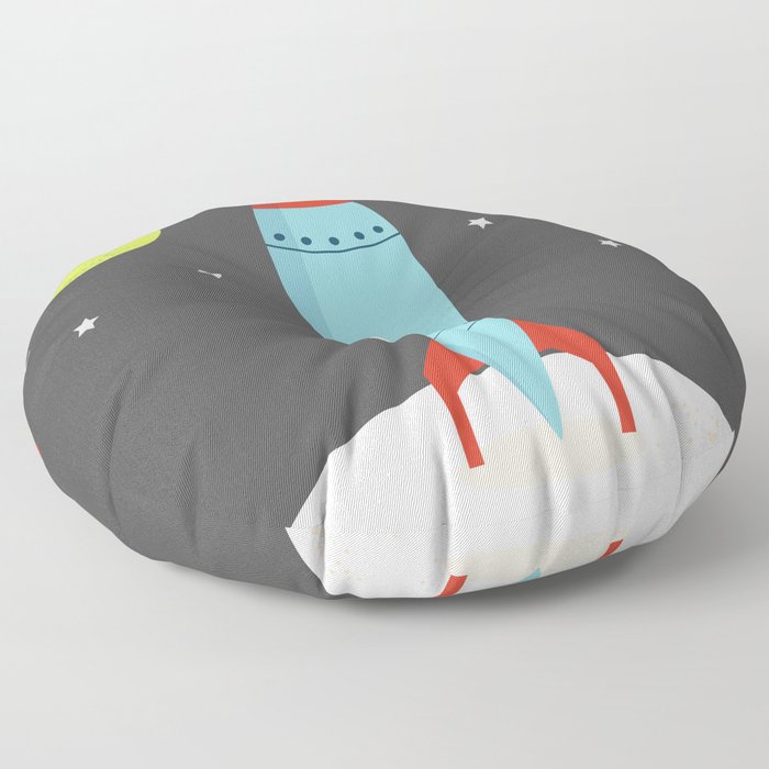 Space Rocket Floor Pillow