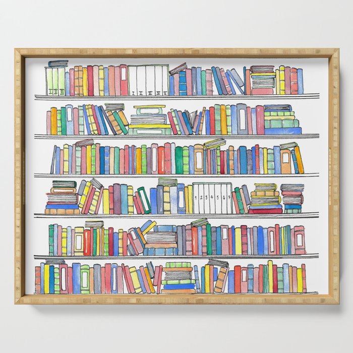 Colorful Bookcase Serving Tray