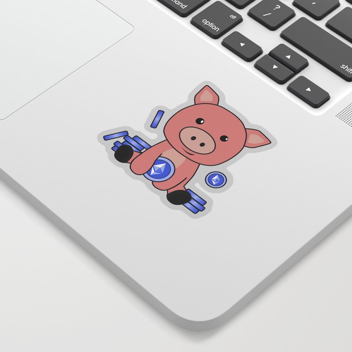 Ethereum Piggy Bank Hodl Coins Hold Digital Sticker