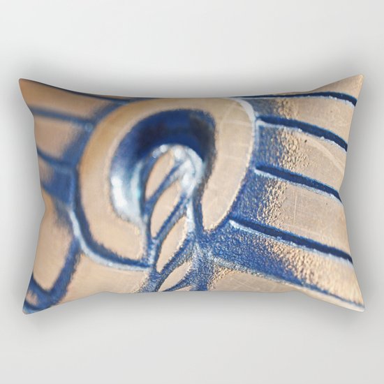 Abstract and Gold Rectangular Pillow
