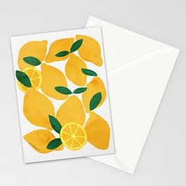 lemon mediterranean still life Stationery Card