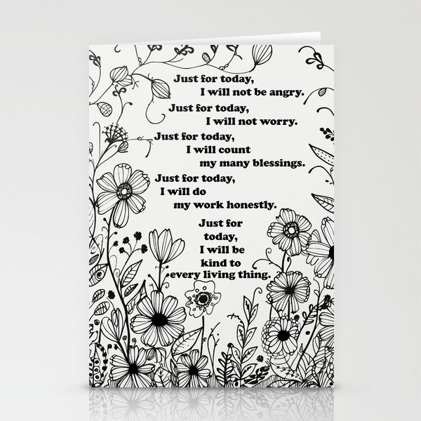 In the Garden of Reiki Principles Stationery Cards