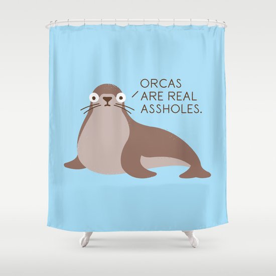 Seal of Reproval Shower Curtain