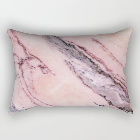 Pink Marble Rectangular Pillow