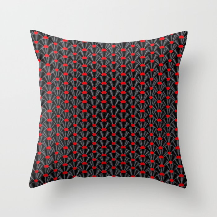Covered in Vinyl / Vinyl records arranged in scale pattern Throw Pillow