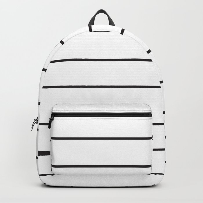 Simple Stripe | Black on White Backpack