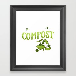 Compost Bin Worm Composting Vermicomposting Framed Art Print