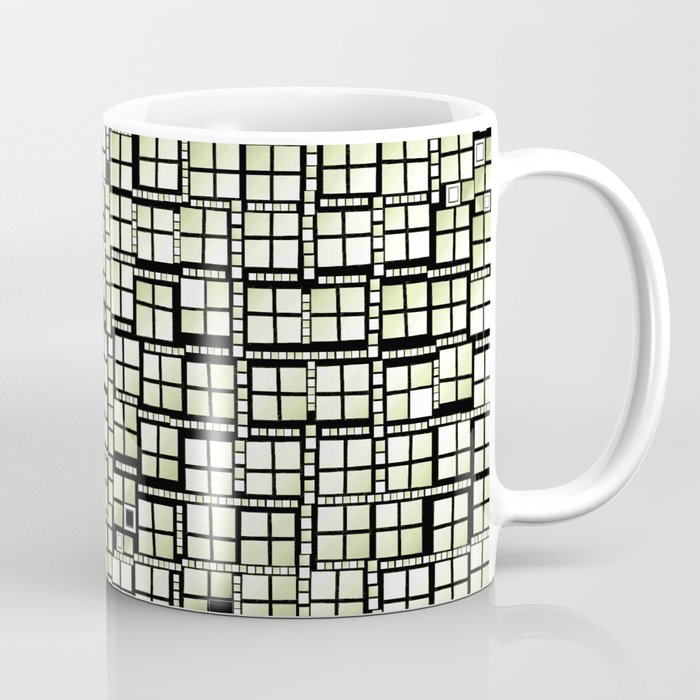 Yellow green pixels fashion Coffee Mug