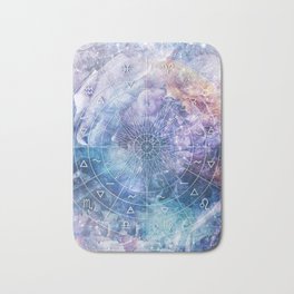 Rhiannon II Bath Mat | Digital, Wiccan, Digital Manipulation, Decoupage, Collage, Moon, Celestial, Magical, Wicca, Astrology 