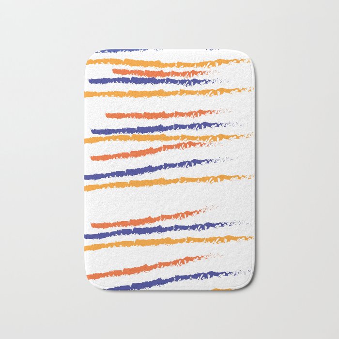 Color Blue Orange Bath Mat By Jsebouvi Society6