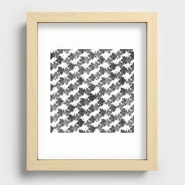 TRELLIS DOODLE IN BLACK AND WHITE Recessed Framed Print