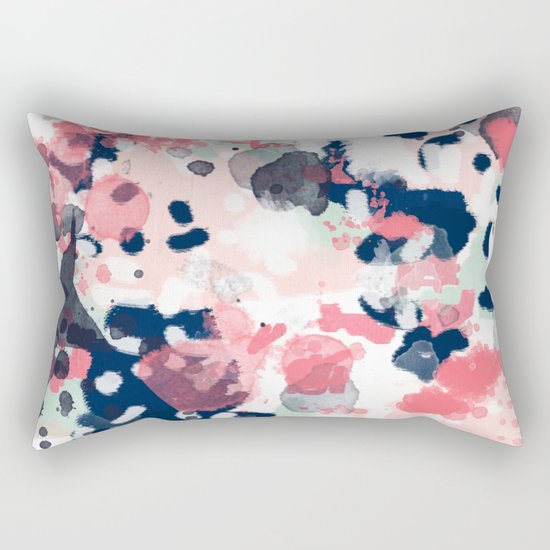 Hayes - abstract painting minimal trendy colors nursery baby decor office art Rectangular Pillow