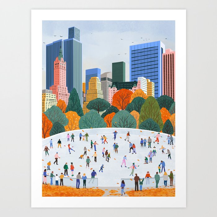 Fall in New York  Art Print