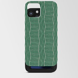 Abstract Stripe Zigzag Amazon Green iPhone Card Case
