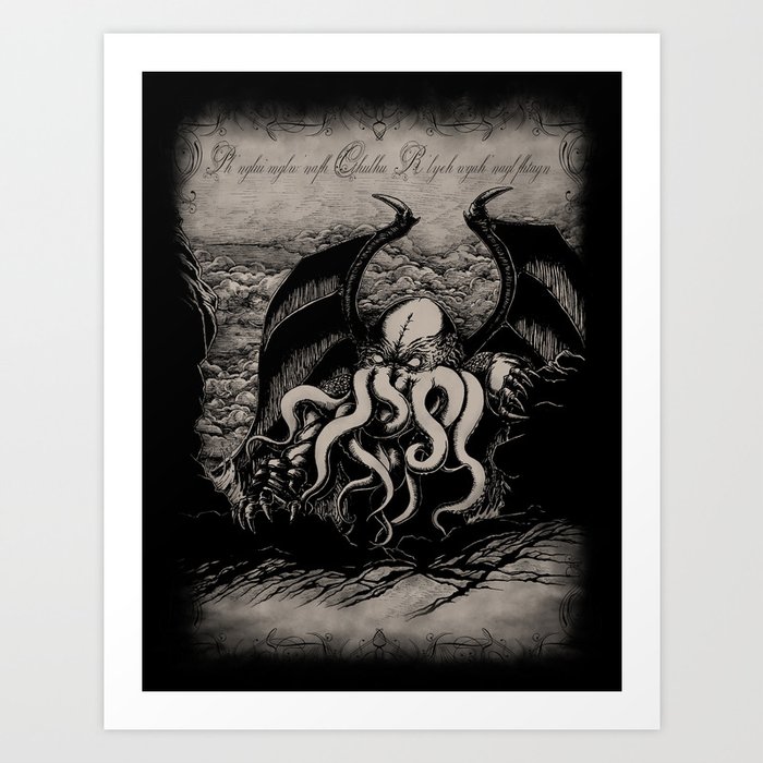 The Rise of Great Cthulhu Art Print