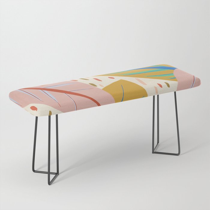 Tropical Leaves - Bright Colors Bench