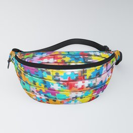 Rainbow Puzzle Fanny Pack