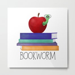 Bookworm Metal Print | Teacherjokes, Apple, Reader, Forteachers, Teachers, Book, Teacher, Giftforteacher, Read, Animal 