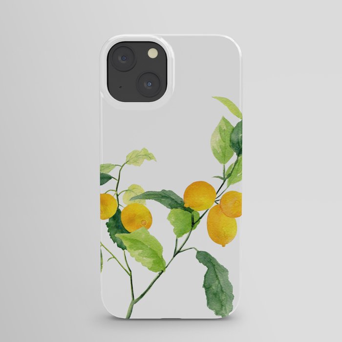 Lemon Branch Watercolor  iPhone Case