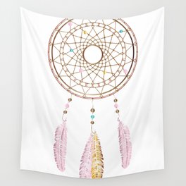 pink dream catcher Wall Tapestry