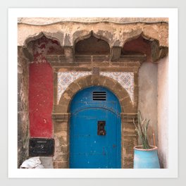 Blue Tile Door No. 73, Morocco Art Print
