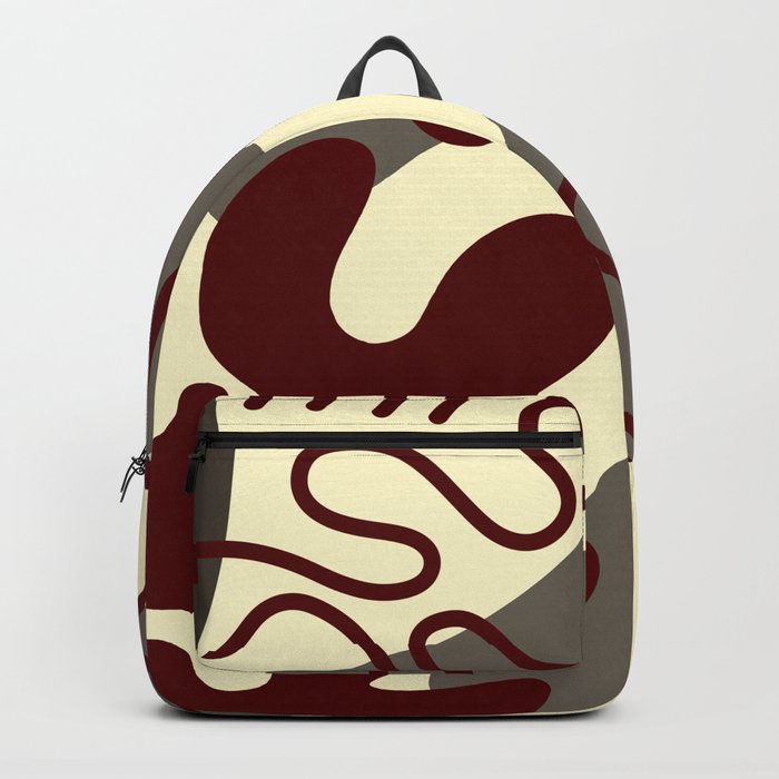 Abstract line shape fern 1 Backpack