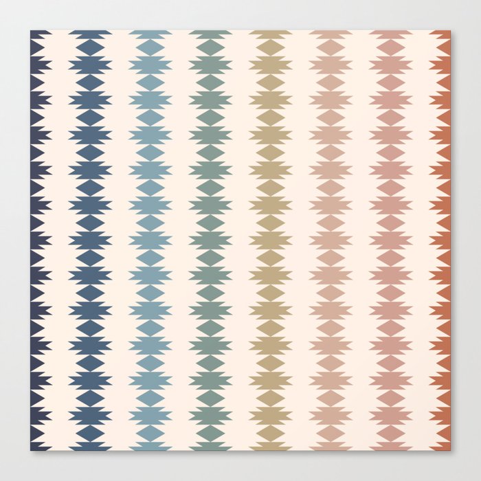 Geometric Southwestern Pattern XXXIV Canvas Print