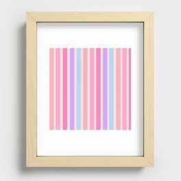 Pastel Stripes Recessed Framed Print