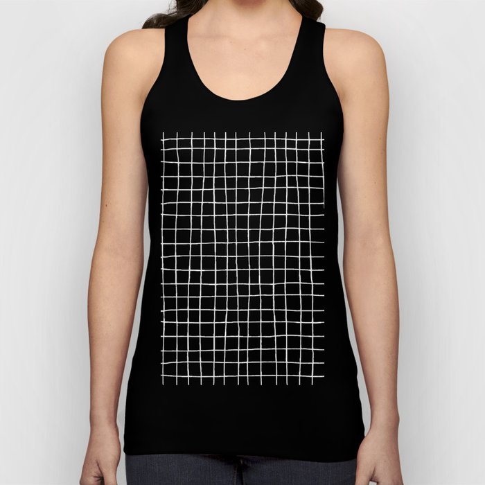 Black and White Aesthetic Gingham  Tank Top
