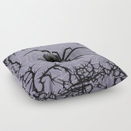 Briar Web - Gray Floor Pillow