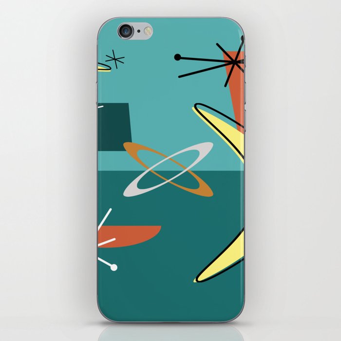 Turquoise Atomic Era Space Age iPhone Skin