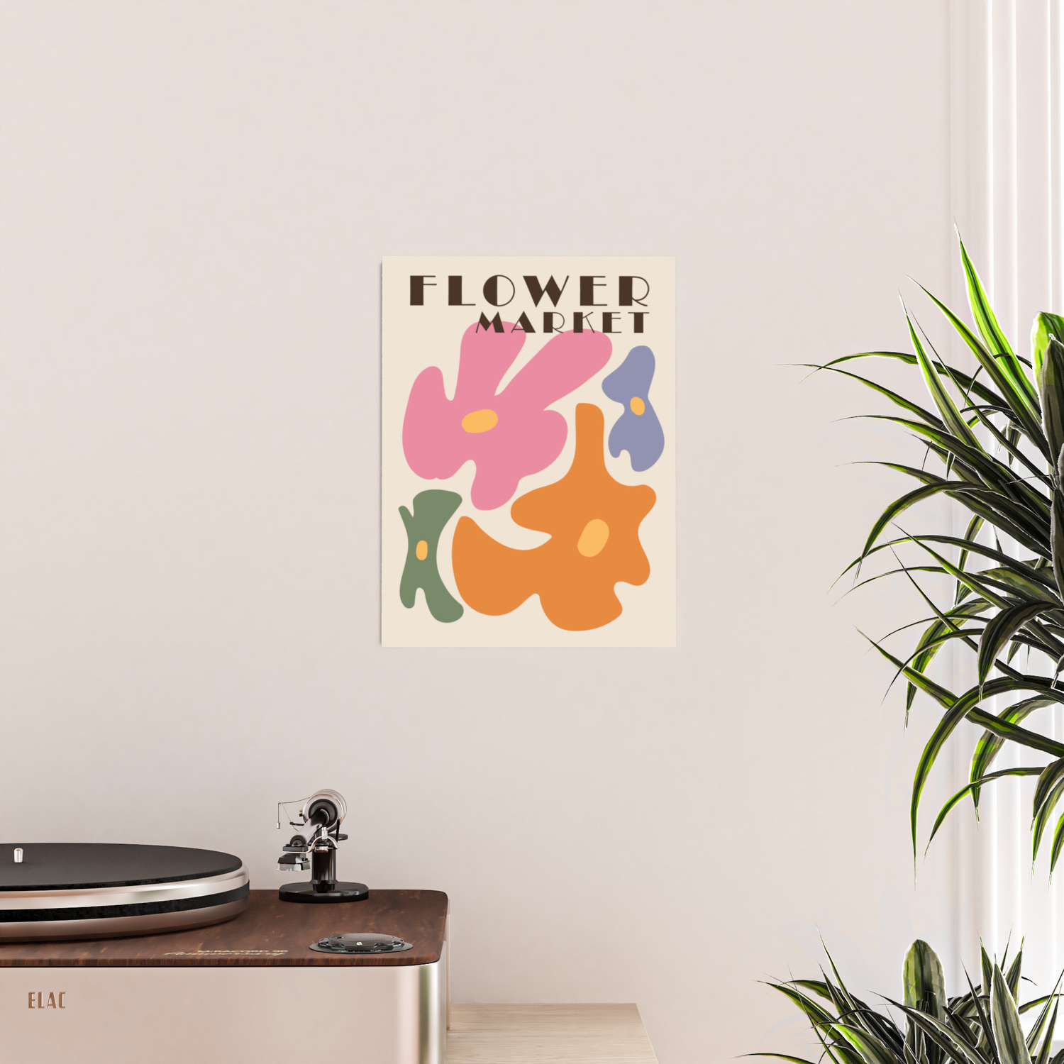 flower market print colorful retro print indie decor cottagecore fun art posters aesthetic abstract flowers poster by kristinity art society6