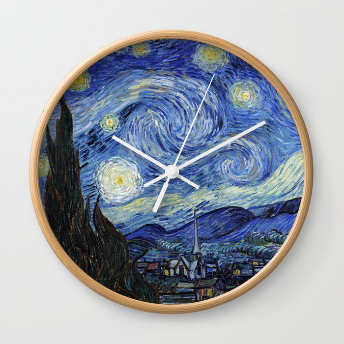 Starry Night by Vincent Van Gogh Wall Clock