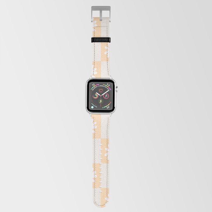 Groovy Checkered Floral Pattern  Apple Watch Band