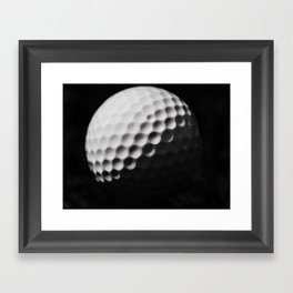 Golf Ball Photography in Black and White Framed Art Print