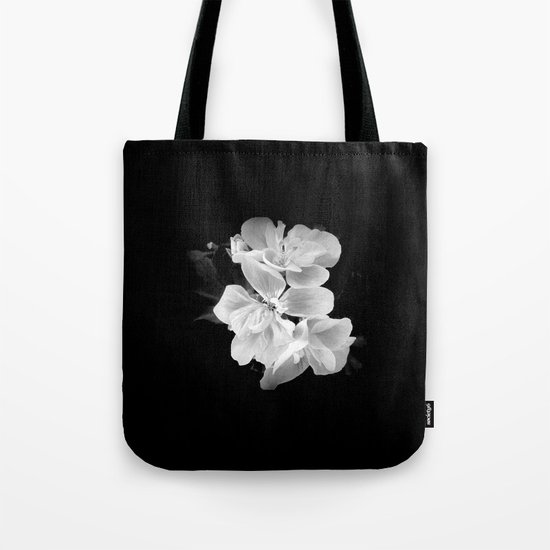 geranium in bw Tote Bag