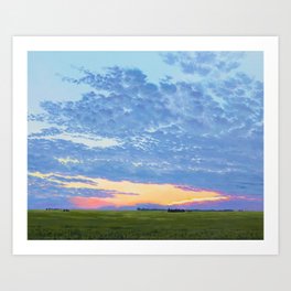 Prairie Summer Sunset Art Print