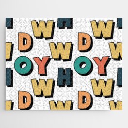 Howdy typography pattern Jigsaw Puzzle