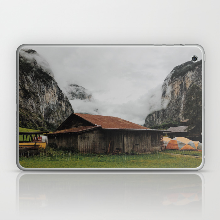Camping Grounds Of Lauterbrunnen Switzerland Laptop Ipad Skin By Worldlysnaps Society6