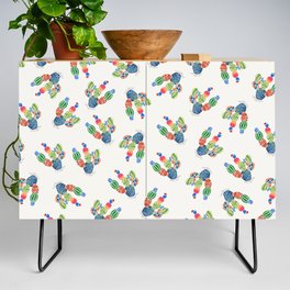 Colorful and abstract cactus Credenza