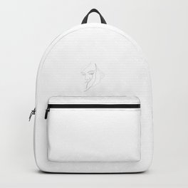 one line abstract portrait - misfaith Backpack
