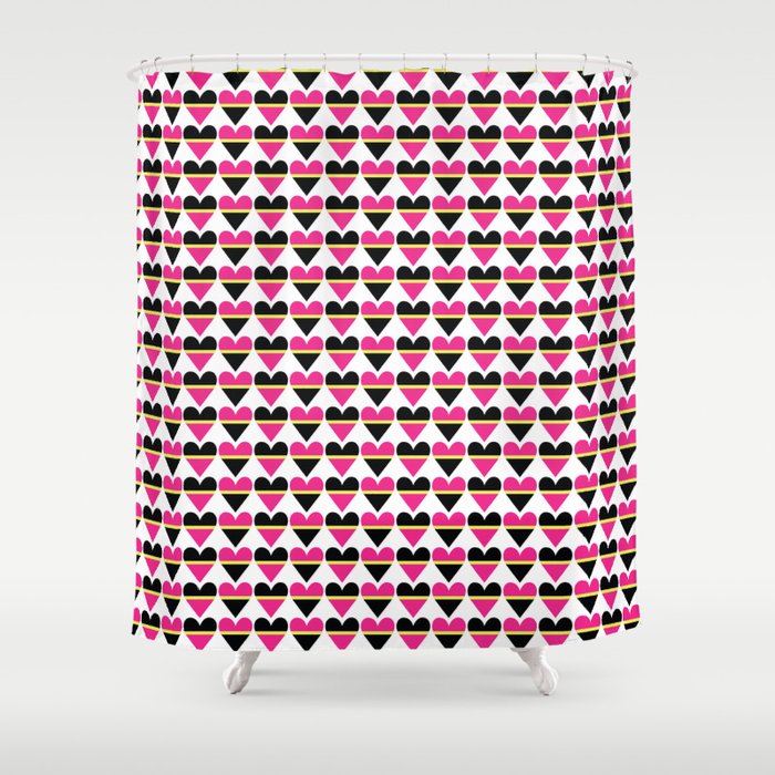Sweethearts pink #hatetolove Shower Curtain